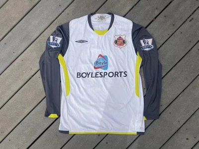 SUNDERLAND 2009 2010 AWAY SOCCER JERSEY FOOTBALL SHIRT SIZE L UMBRO DA SILVA - Image 1 of 4