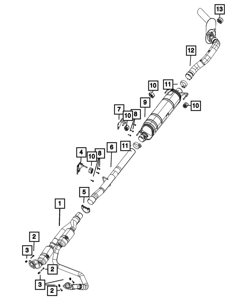 Ram 2500 GAS 2019-2023 tubo de escape genuino Mopar 68310879AA nuevo OEM Foto 1 de 1