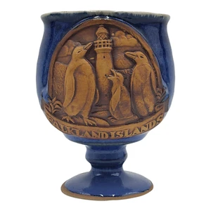 Falkland Islands Speckled Stoneware Goblet Cup Souvenir - Picture 1 of 7