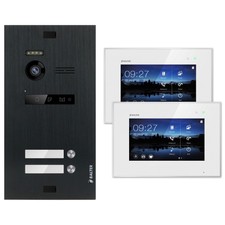BALTER EVO Black 7" Video Door Intercom Set for 2 Family Home