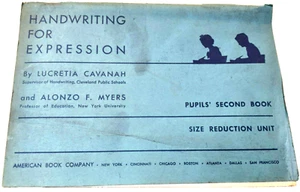 1937 Handwriting for Expression, American Book Co, Pupils' Second Book, lost art - Picture 1 of 8