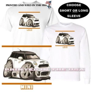 Mini Cooper Model Gold Lines Graphic DigiRods / Koolart Cartoon Car T Shirt S-5X - Picture 1 of 6