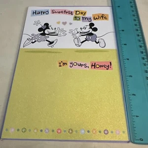 Hallmark Disney Happy Sweetest Day Card To My Wife From Mickey And Minnie - Picture 1 of 2