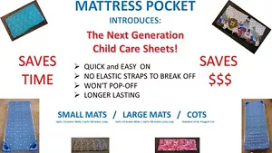 Won't Pop Off Daycare Sheet for Large Mat Fast On Fast Off Qty 6, 12, 18, 24 100 - Picture 1 of 12