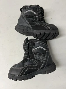 Botas de nieve de invierno negras The Children's Place para niños y niñas talla 12 para jóvenes - Imagen 1 de 5