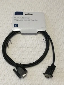 Insignia VGA Monitor Replacement 6’ Cable (Male-to-Male) NS-PV06501 New - Picture 1 of 3