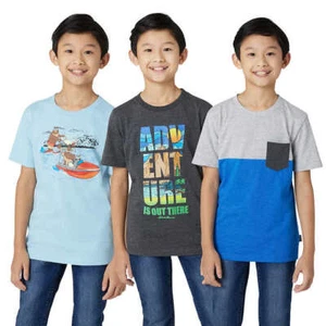 Eddie Bauer Boys Youth 3-Pack Tee Blue S (7/8), M (10/12) NWT - Picture 1 of 5