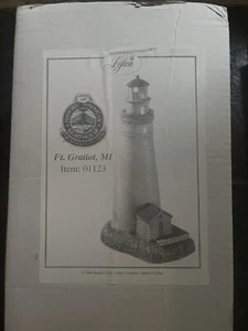 1993 Lefton Historic American Lighthouse Ft. Gratiot, Mi. 01123 Fort NEU IM KARTON! - Bild 1 von 8