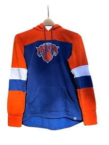 Fanatics New York Knicks Women’s Medium NBA Blue / Orange Pullover Hoodie Iconic - Picture 1 of 7