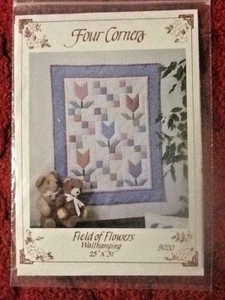 Field of flowers wallhanging 25 x 31 Folur Corners - Picture 1 of 1