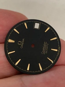 Quadrante dial Omega Constellation Chronometer Quartz black dial originale 28mm - Imagen 1 de 4