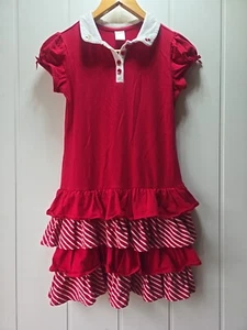 Gymboree Big Girls sz 12 Red&White Striped Cherry Tutu Knee Length Dress - Picture 1 of 7