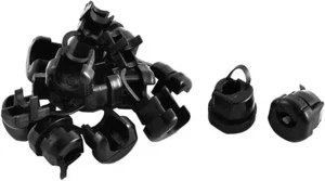 Nylon Flat Cable Wire Strain Relief Bushing Grommet 6N-4 Black 12pcs - Picture 1 of 2