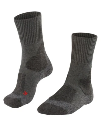 Falke TK1 Adventure Damen Wandersocken 1 Paar grau Trekkingsocken Merinowolle - Bild 1 von 4