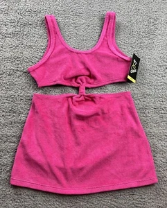 Art Class Girl's Size XL (14) Solid Terry Swim Cover Up Dress Pink - Picture 1 of 6