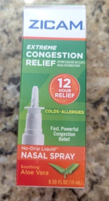 Spray nasal sin goteo Zicam Extreme Alivio de la congestión Aloe Vera 0,5 oz caducidad: 07/2026 Foto 1 de 4