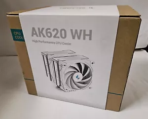DeepCool AK620 WH White CPU Cooler Intel/AMD 260W TDP 6 Pipes Dual-Tower 2 Fans - Picture 1 of 6