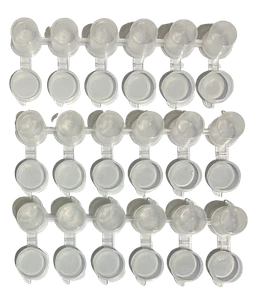 Mini Empty Paint Pot Pod 6 Strips Plastic Container with Lids 3ml Storage 54 Pot - Picture 1 of 4
