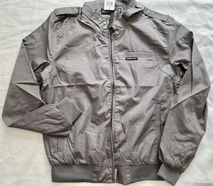 NWT Members Only Jacket Men’s GRY/NVY/BURGDY Retro Racer Zip MM070111 S/M - Picture 1 of 9