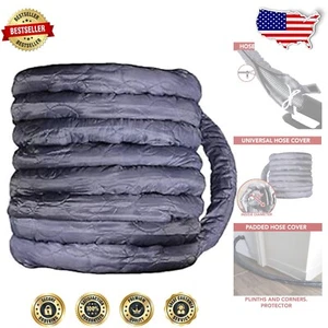 Elegant Grey Universal Hose Cover with Zipper - Fits 40-42 ft Central Vacuums - Picture 1 of 7