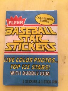 1981 Fleer Baseball Star Stickers Card Pack Tug McGraw Phillies Showing On Back