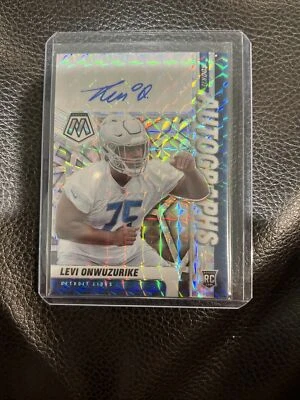 2021 Panini Mosaic Rookie Auto Mosaic Levi Onwuzurike #RA-100 Rookie Auto RC - Image 1 of 2
