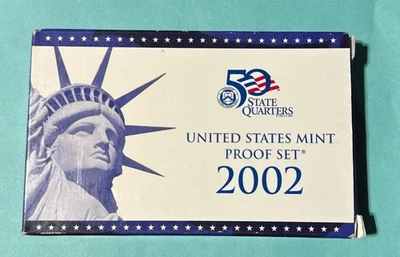 2002 S United States Mint 10 Coin  Proof Set Original Box With COA - Image 1 of 4