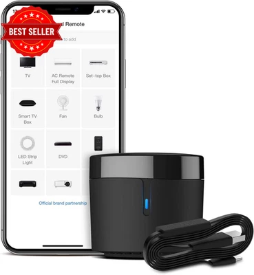 RM4 Mini S Universal IR Remote Control Hub with Sensor Cable IR Blaster for Smar - image 1 of 4