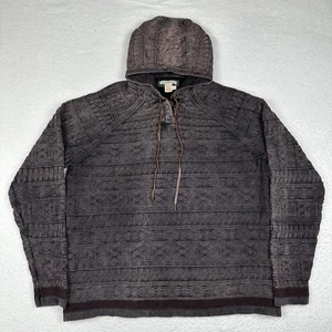 Carbon2Cobalt Hoodie Herren L Geometrisch Azteken Dick Strick Pullover Braun 155191 - Bild 1 von 8