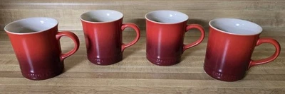 Tazas 4-Le Creuset Vancouver☆Gres rojo cerise (cereza)☆14 oz/400 ml☆Nuevas/sin usar  Foto 1 de 4