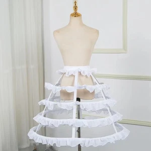 Adjustable Waist Lolita Hollow Underskirt Bride Wedding Dress Lining Party - Picture 1 of 18