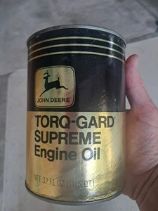 Vintage John Deere Torq Guard Supreme Motor Oil Quart Oil Can. - Picture 1 of 6