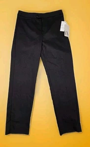 Worthington Women's Slim Leg High Rise Dress Pants Slacks Sz 4 Black Button A123 - Picture 1 of 5
