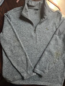Teddy the Dog Gray Grey 1/4 Zip Long Sleeve Sweater Size XL - Picture 1 of 11