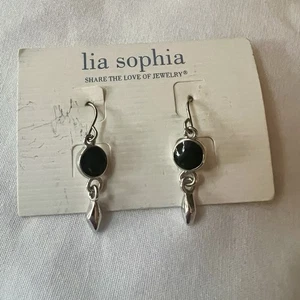 Lia Sophia Ohrhänger "Rodeo" silberfarben mit schwarzem Onyx - Bild 1 von 6