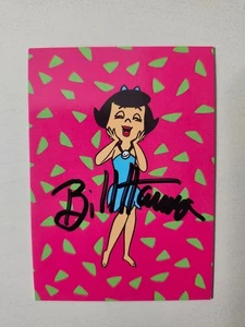 Bill Hannah RARE Signed Flintstones Betty Rubble Card Autographed Hannah Barbera - Picture 1 of 2