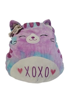 Squishmallows 16" Eloise The Tie Dye Tabby Cat XOXO - Imagen 1 de 4