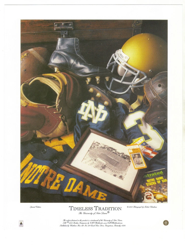 Universidad de Notre Dame Tradición atemporal 8x10 foto fútbol impresión de imagen Foto 1 de 1