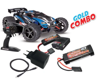 Traxxas E-Revo 1:16 blau RTR Brushed Gold Combo TRX71054-8-BLUE-GOLD-COMBO  - Bild 1 von 4