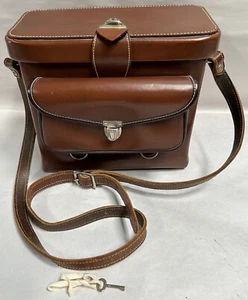 Vtg All American Leather Co Cavalier Cowhide Leather Camera Field Bag Case (A14) - Picture 1 of 15