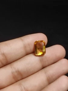 Natural Citrine Gemstone Octagons, Faceted Cut, 10x14 mm - Picture 1 of 7