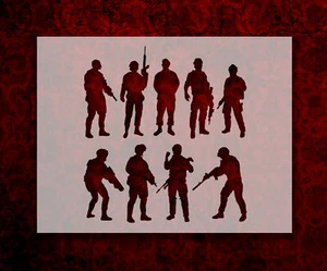 Soldiers Army Marines Military 8.5" x 11" Stencil FAST FREE SHIPPING (778) - Picture 1 of 1