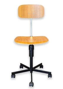 Rabami Stole Danish Wood and Metal Swivel Task Desk Chair Made in Denmark 1994 - Picture 1 of 10