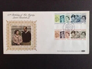 GB Benham 1986 Queen's 60th Birthday Set on First Day Cover - Windsor SHS - Picture 1 of 1