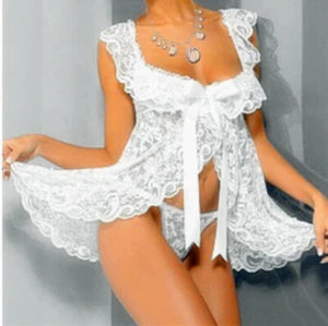 Women's Plus Size Sexy Lace Lingerie Floral Nightwear Sleepwear Bridal Birthday - Picture 1 of 15