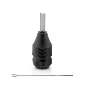 1x Tattoo Nadelmodule Einweg Fixed Griffstück Profi Tattoo Grip 28mm Schwarz - Picture 1 of 1