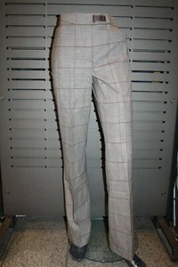 CAMBIO Damen Hose 0813-2 kariert neu Wolle Satin braun Vintage Glencheck Design - Bild 1 von 7