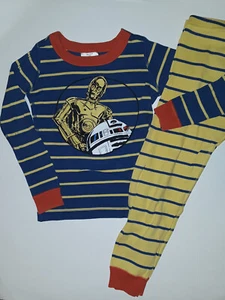 hanna andersson star wars R2D2 C3PO Organic Cotton PJ pajamas 110 5 yellow blue - Picture 1 of 7