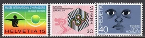 2340 - Switzerland 1973 - Watch Museum-Ski Championships - Children Aid- MNH Set - Picture 1 of 2