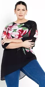Avenue Violetta Bluse Top sexy Übergröße 30 32 Shirt Boho edel eleganter Stil - Bild 1 von 6